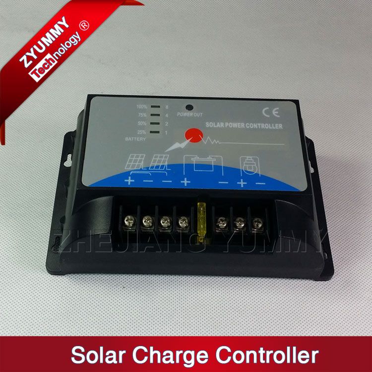 China price 12v/24v 15A pv pwm solar charge controller for solar system with Power Indicator and external fuse