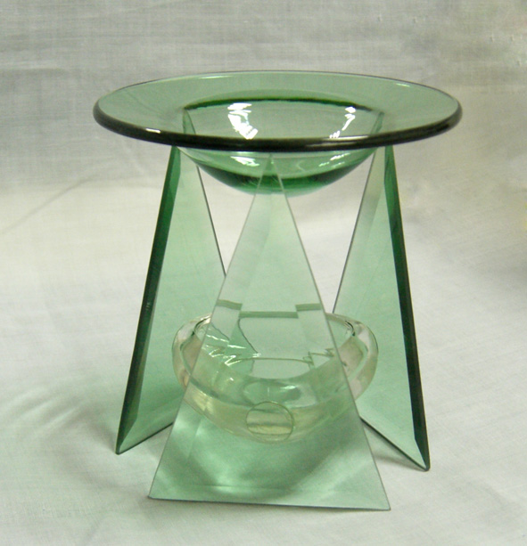 triangle glass fragrant brazier