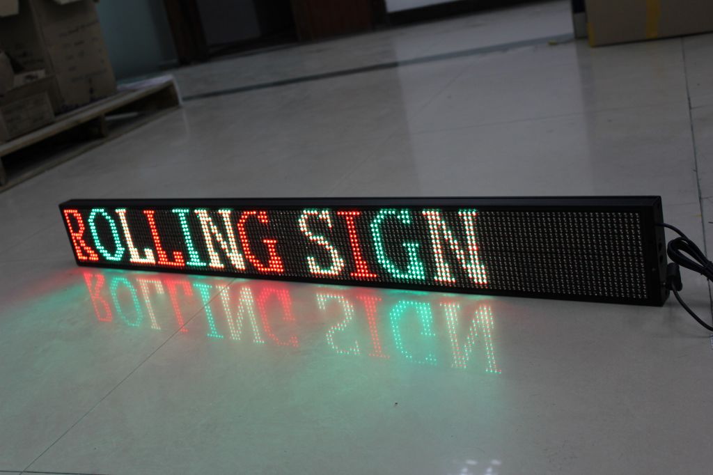 Semi-outdoor tri-color programmable led sign