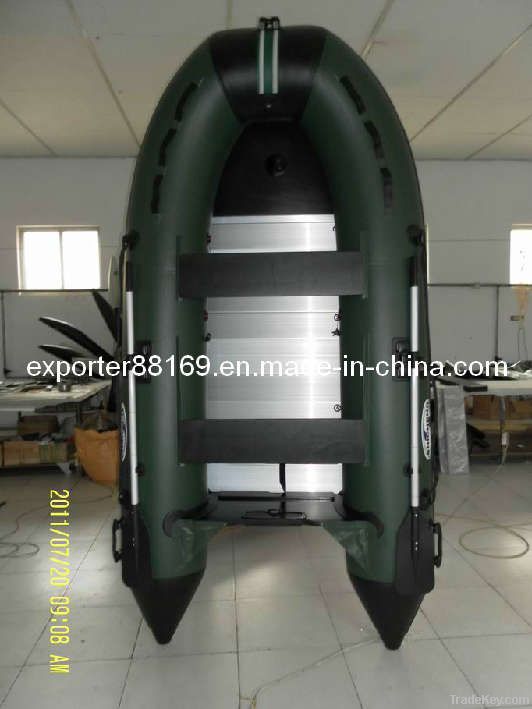 Inflatable boat with aluminium floor