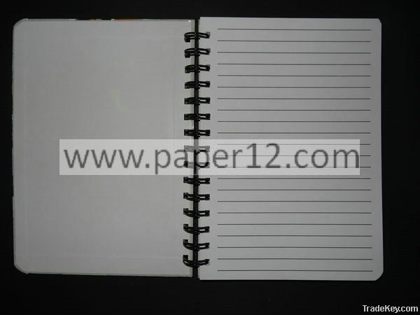 spiral notebook, notebook, pvc note book