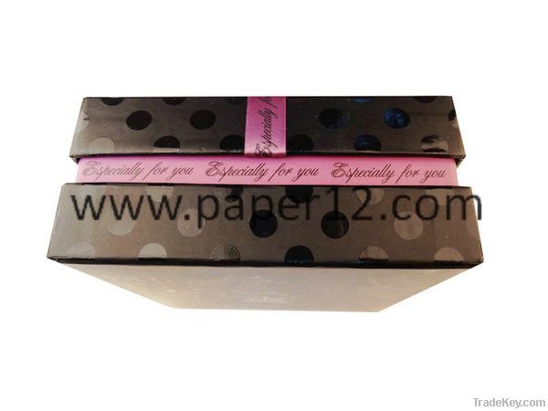 paper case, box, gift box with ribbon