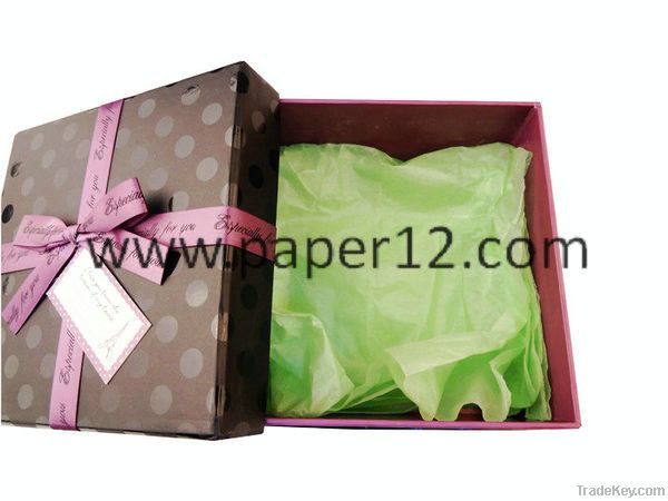 paper case, box, gift box with ribbon