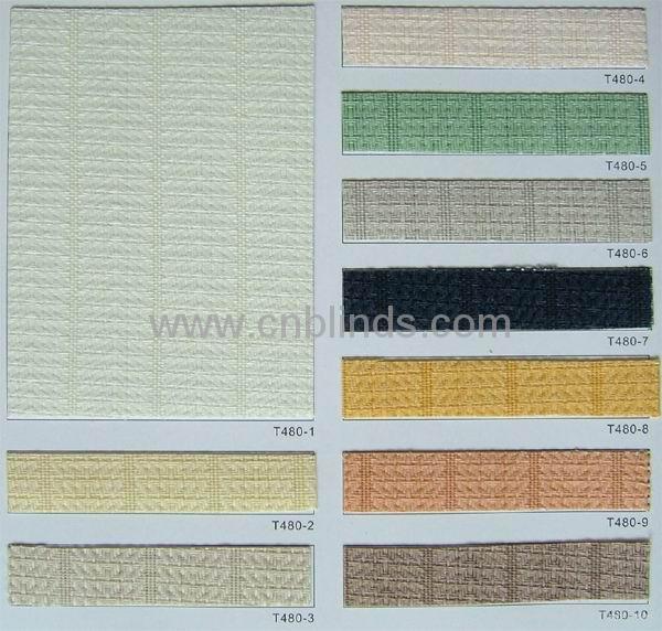 Color coated fabric for vertical blinds