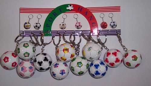 soccer basketball keychain