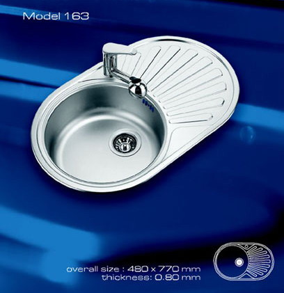 inset type stainless steel kitchen sink