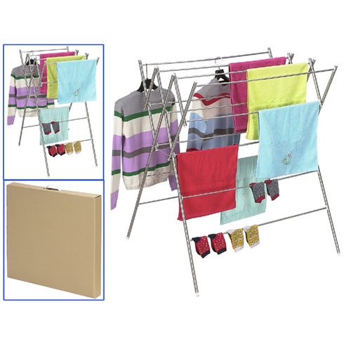Expandable stainless steel drying rack