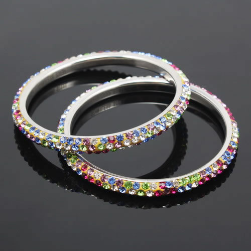 whoesale crystal stainless steel bangle & alloy bangle