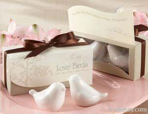 Love-birds wedding favor spice canisters /wedding favors/wedding gift