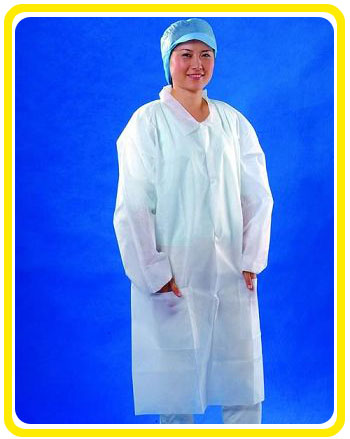 Lab Coat Smock with Shirt Collar