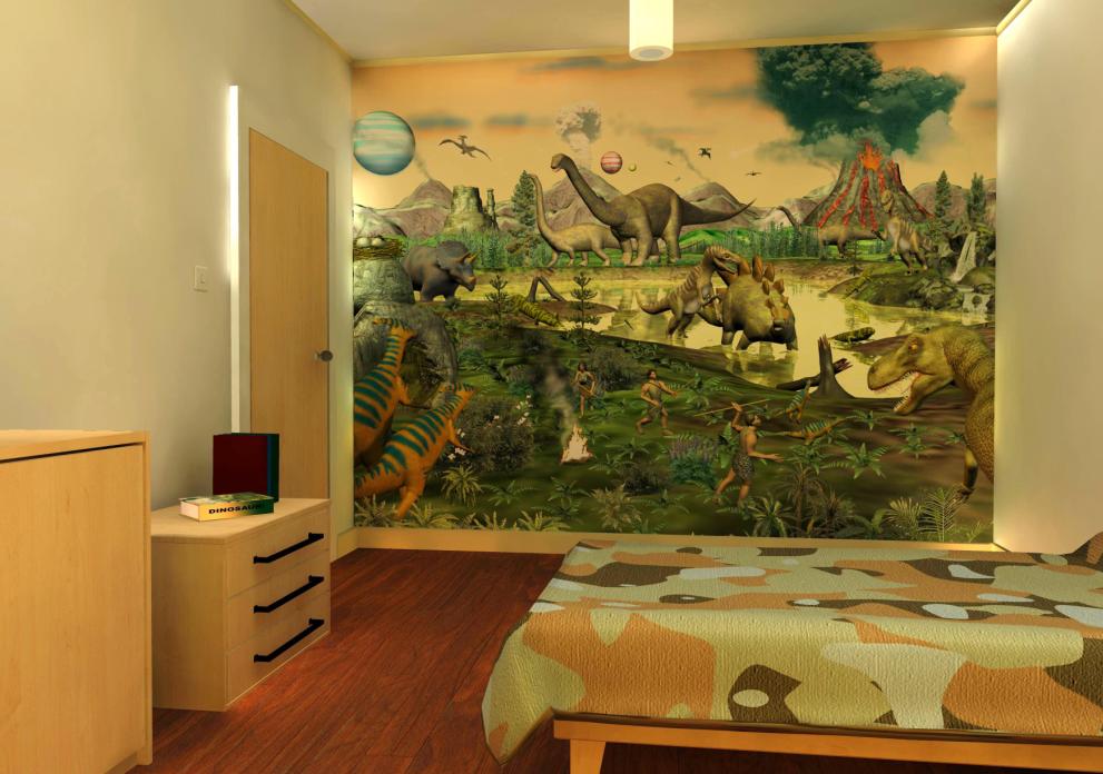 Wall-tastic Dinosaur children's wallpaper mural