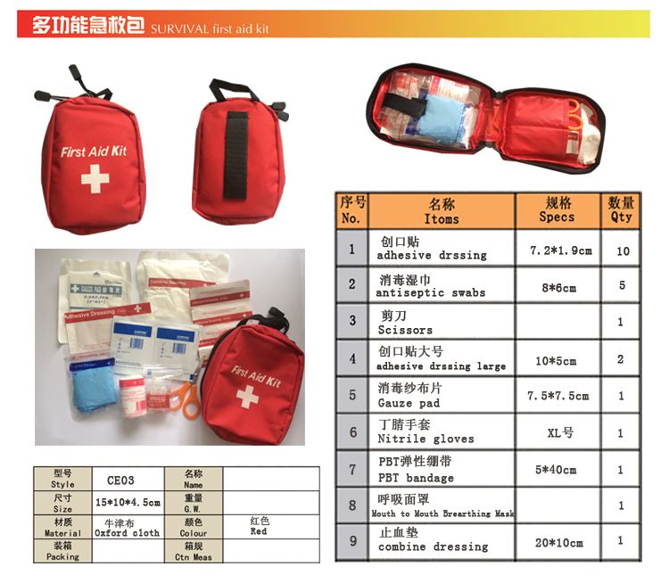 first aid kit for factory