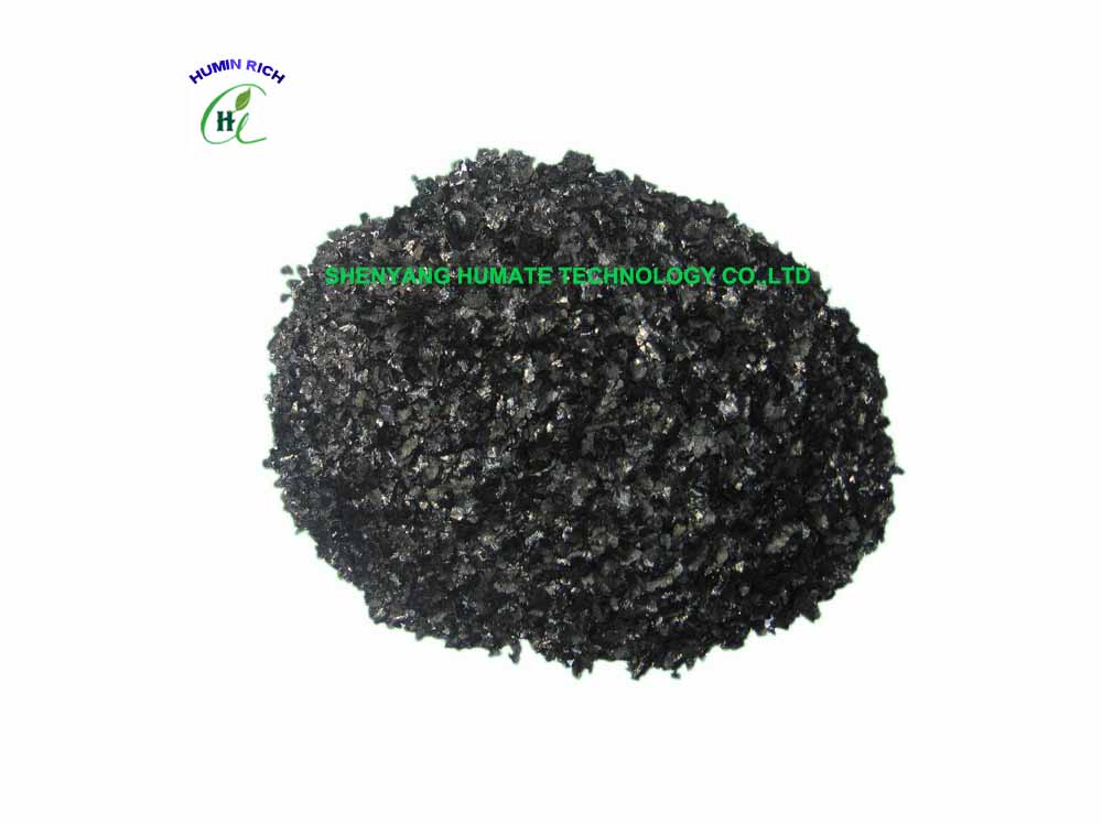 Potassium Humate Shiny Flake (100%water soluble, instant soluble