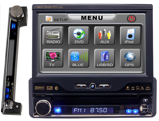 1Din car DVD player with GPS