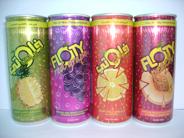 Floty Brand Float Type Juice With Real Fruit Pieces