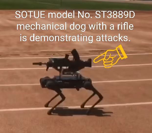 Robotic dog - Robot dog - Machine dog with weapon - Machine dog -modelST3889D