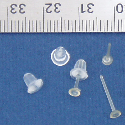 Plastic Post Earring Findings--studs & clutch