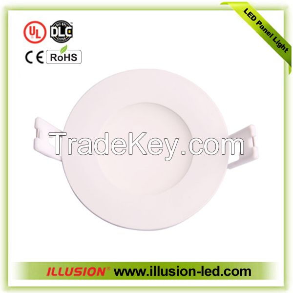 Illusion High Luminous Flux 3 Years Warranty Small Round LED Panel Light with CE RoHS