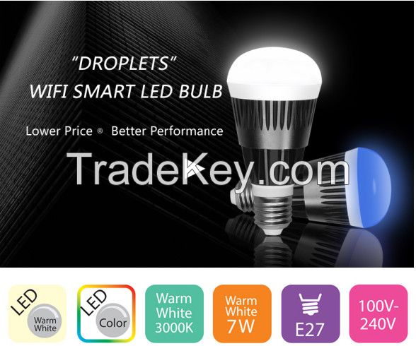 Smart lighting WIFI LED Light bulb IOS Android APP system