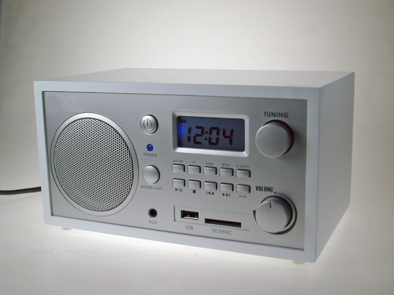 MP3, Aux in & FM, AM Radio with MDF Casing & Blue Backlight