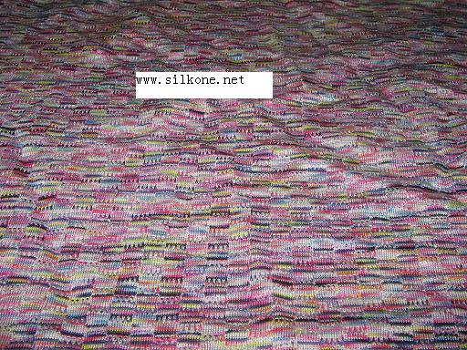Yarn-Dyed Spun Silk Jacquard (Knitted Fabric)