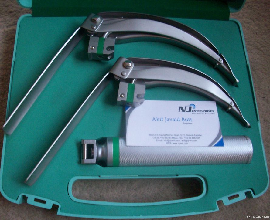 Laryngoscope fiber optic also LED