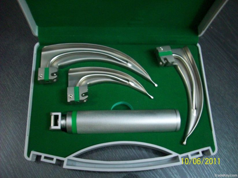 Laryngoscope fiber optic McCoy set (Flexible tip) also LED By N J