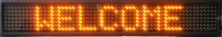 AMBER PROGRAMMABLE LED DISPLAY SIGN 6"X 38"