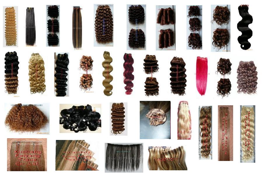PU skin weft, hand tied weft hair or weaving, clip in/on hair extension
