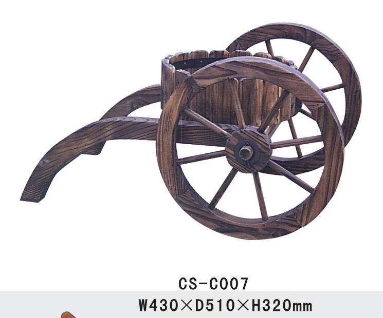 wooden handcart