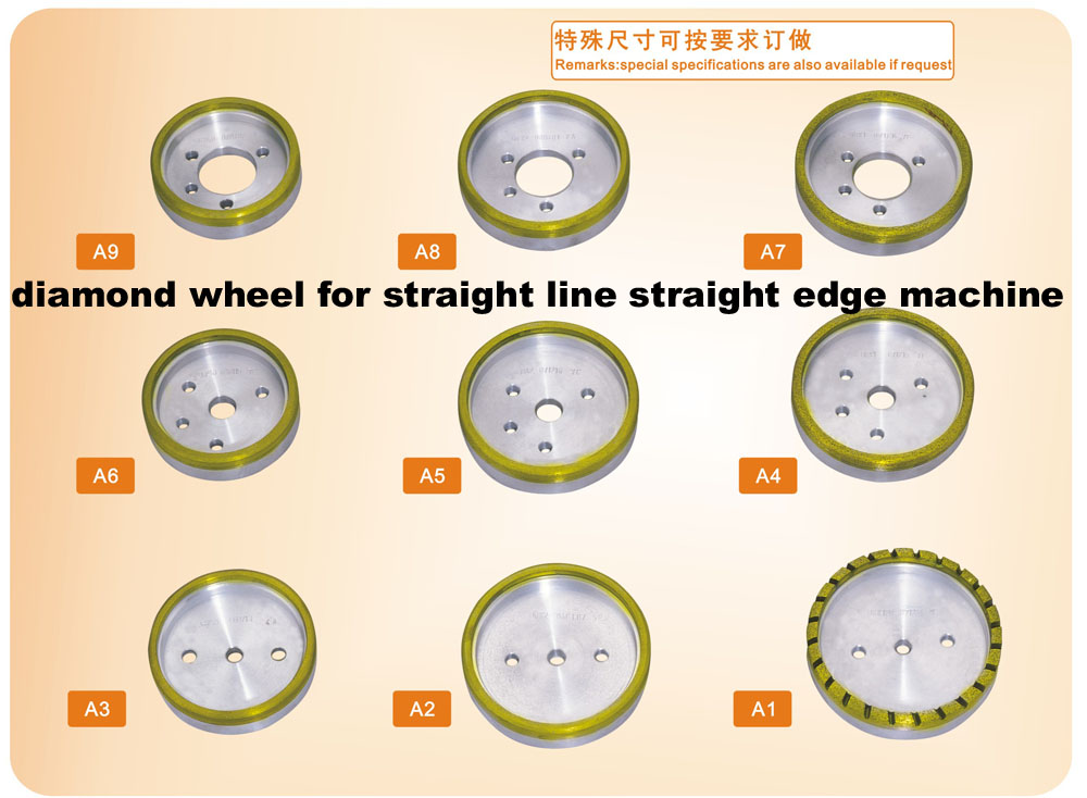 diamond wheel for straight line straight edge machine