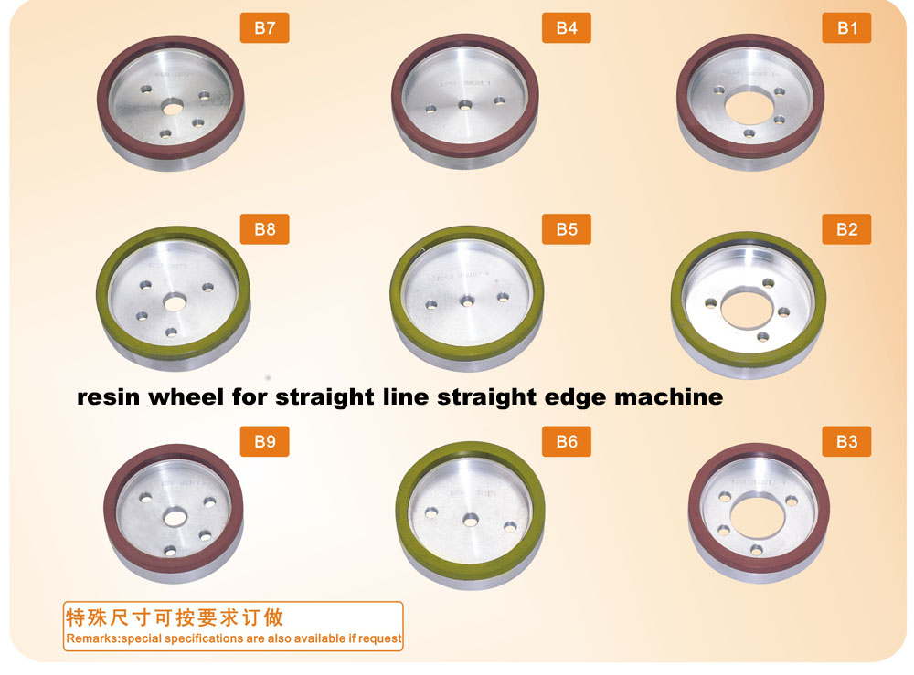 resin wheel for straight line straight edge machine