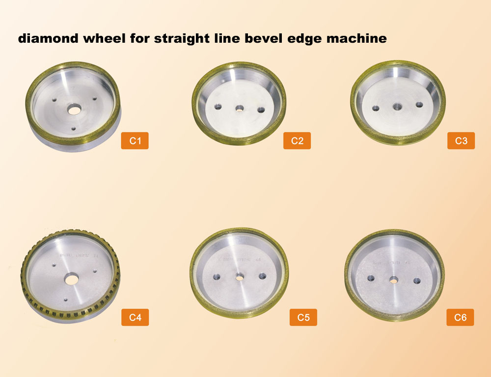 diamond wheel for straight line bevel edge machine