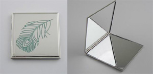 square compact mirror