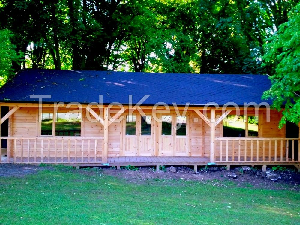 Garden log cabins 58, 70, 90 mm