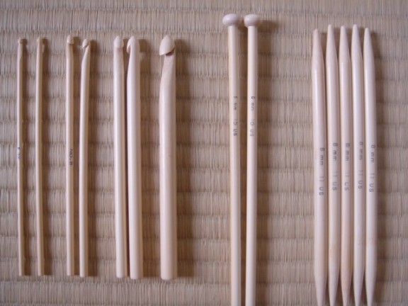 Japanese bamboo knitting needles