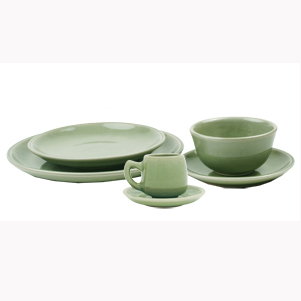 Plain Celadon dinnerware set 6 pcs/set