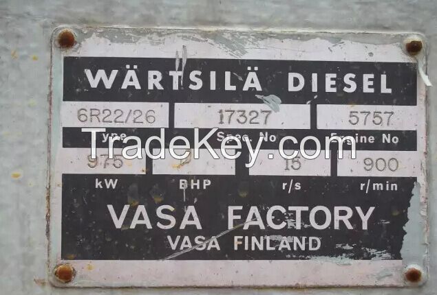 Marine Diesel Engine Set Wartsila 6r22/26