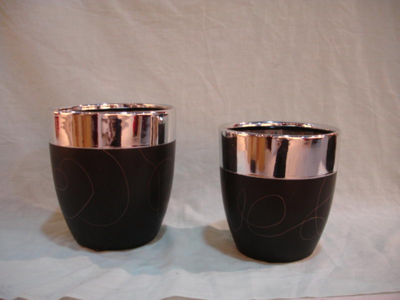 electroplate porcelain pot