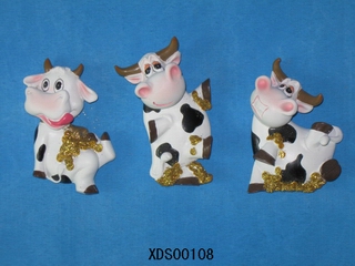 Polyresin Fortune Cow Magnet