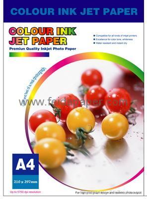 Self adhesive inkjet photo paper