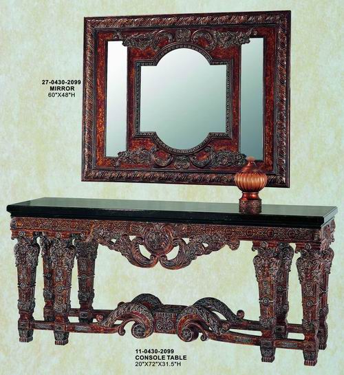 Mirror and console table