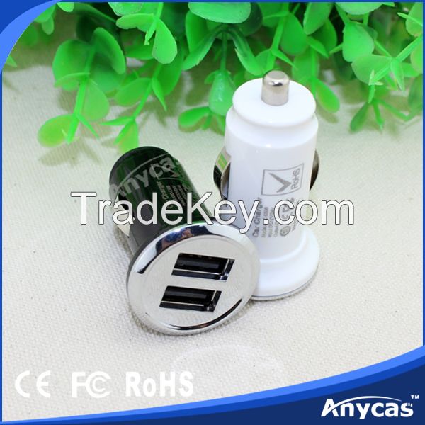 Full speed 5V mini USB car charger 3.4A hot new products for 2014 USB charger for iphone ipad Samsung