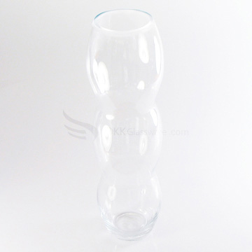 hand-made clear glass vase