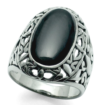 925 sterling silver ring-onyx