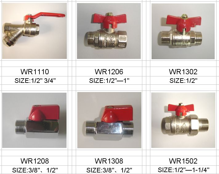 zinc ball valves wr1110-wr1502
