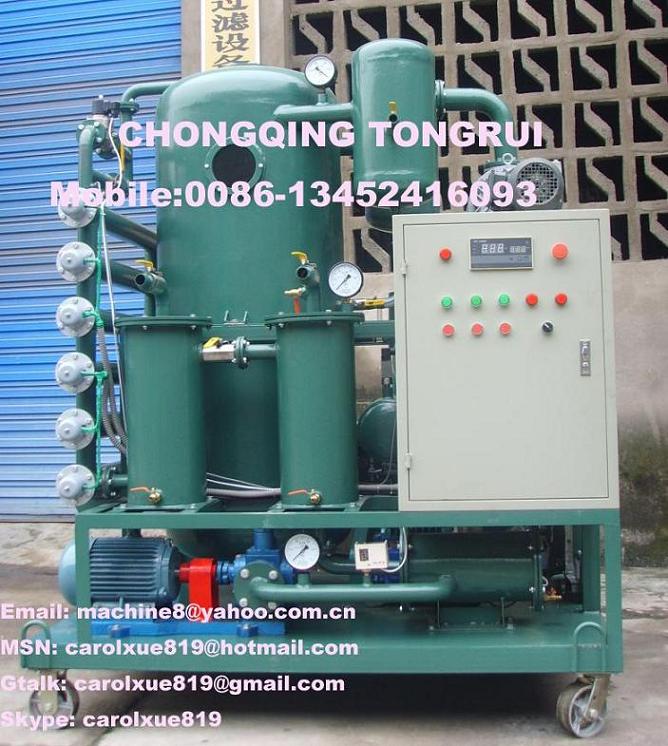 Double stage insulation oil purifier, transformer oil regeneration