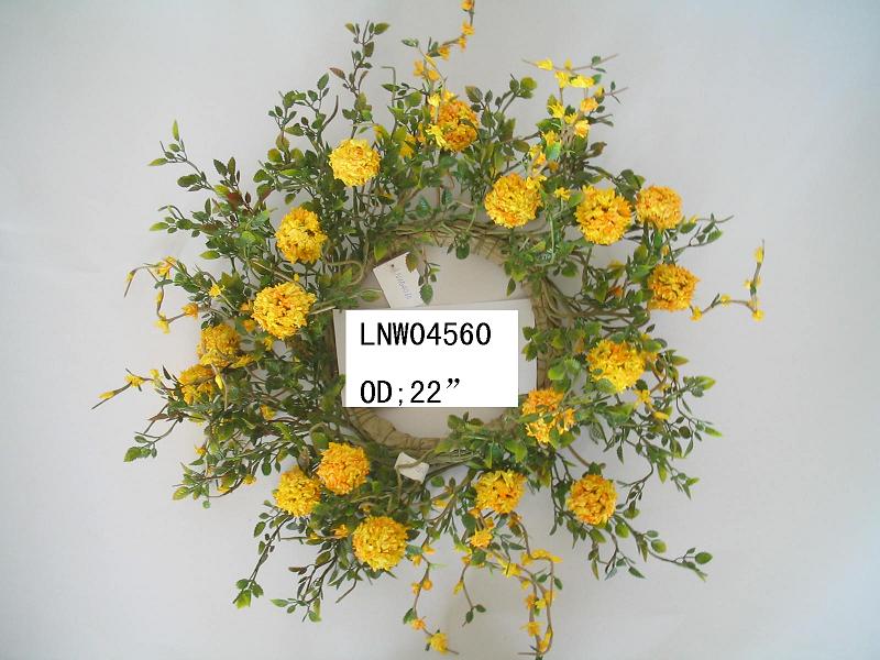 yellow rose wreath