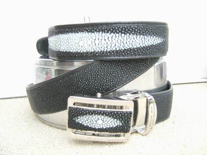 100%genuine stingray skin leather belt