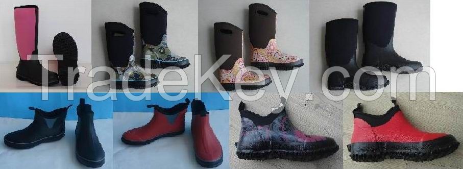 Various Neoprene Rain Boots, Neoprene Boots, Camo Neoprene Rubber Boots, Heat Preservation Rubber Rain Boots, Neoprene Rubber Rain Boots